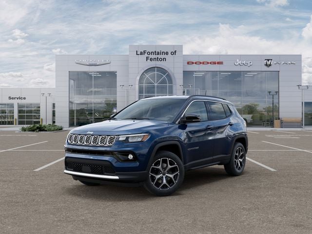 2026 Jeep Compass COMPASS LIMITED 4X4 in Fathom Blue Pearl-Coat Exterior Paint — front three-quarter view