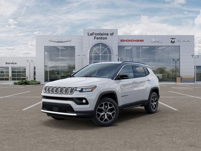 2026 Jeep Compass COMPASS LIMITED 4X4 in Bright White Clear-Coat Exterior Paint — front three-quarter view