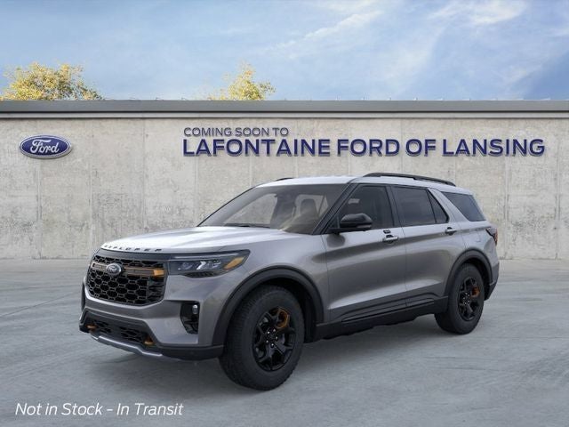 2026 Ford Explorer Tremor in Gray Metallic — front three-quarter view
