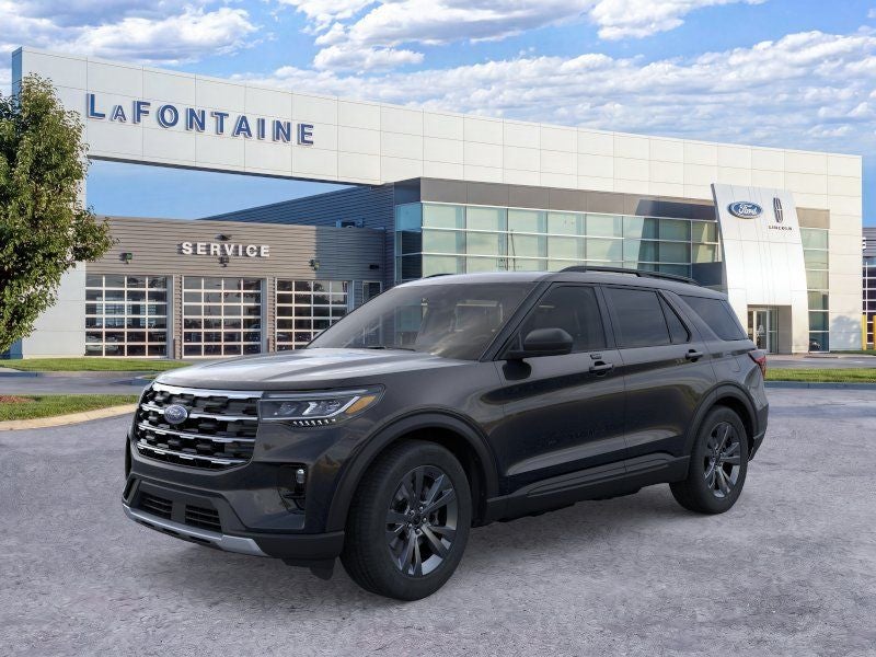 2026 Ford Explorer Active in Black Metallic — front three-quarter view