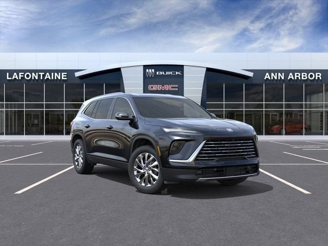 2026 Buick Enclave Preferred in Ebony Twilight Metallic — front three-quarter view