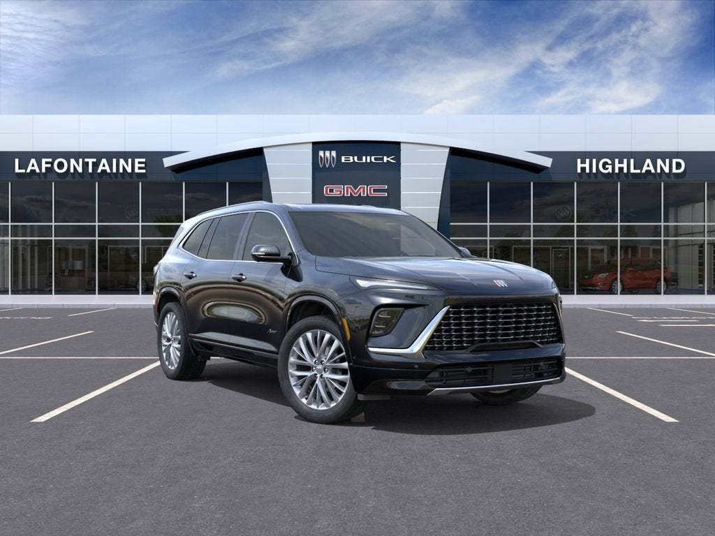2026 Buick Enclave Avenir in Ebony Twilight Metallic — front three-quarter view
