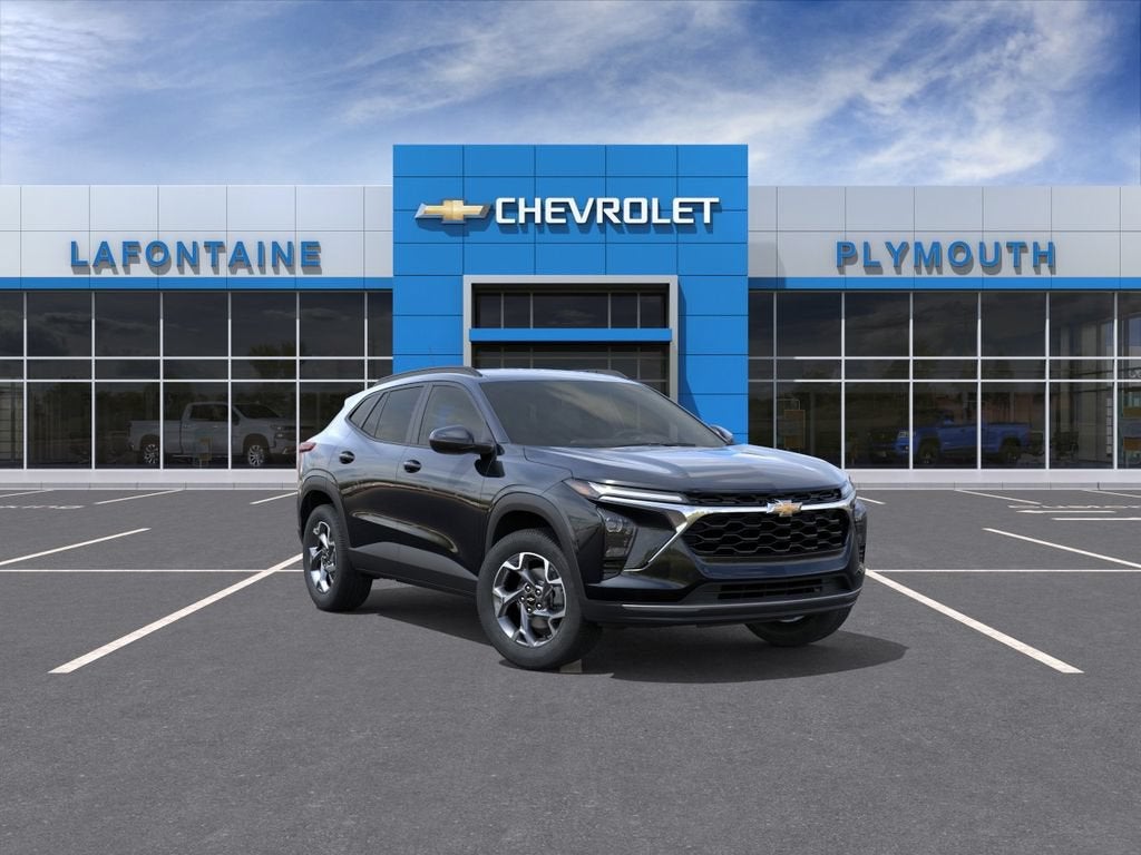 2026 Chevrolet Trax LT in Mosaic Black Metallic — front three-quarter view